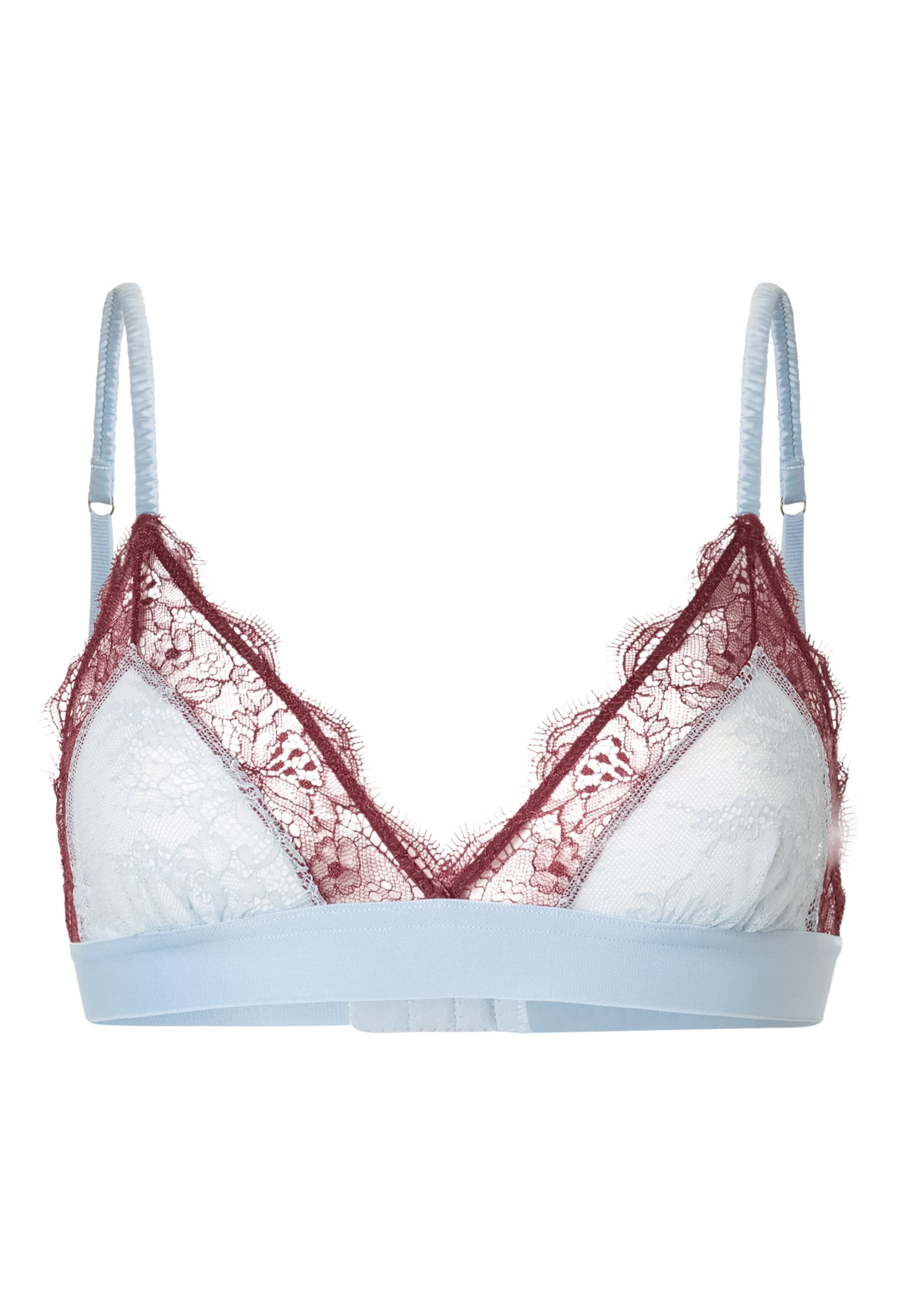 LOVE Stories Bygelfri Behå 'Love Lace' i blå: framsida