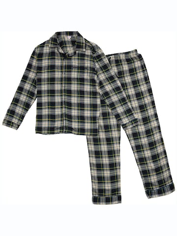 La V Pajamas long in Black: front