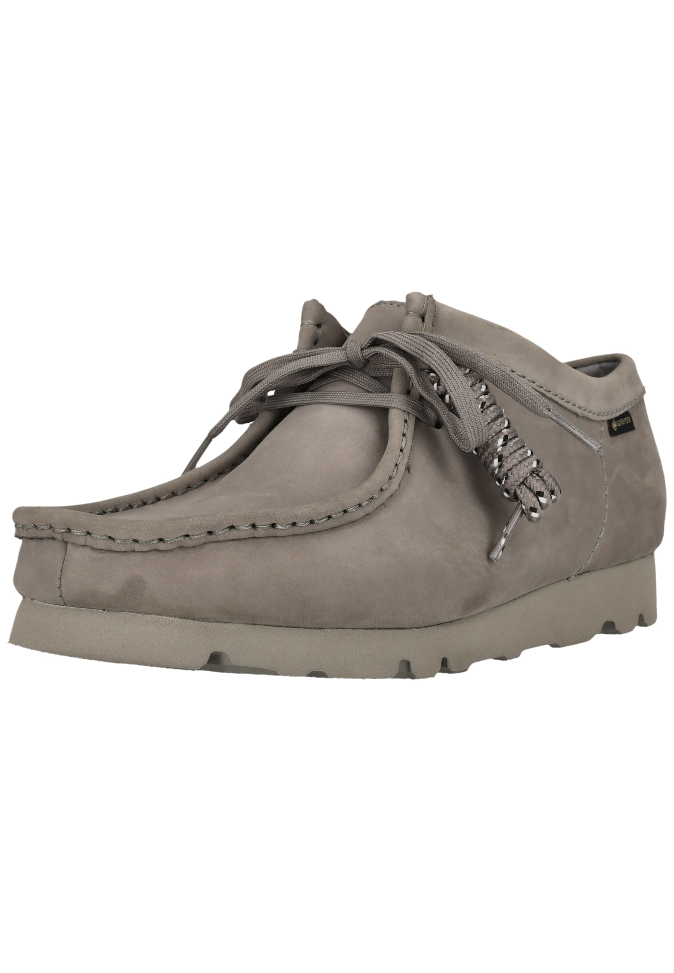 CLARKS Lace-up shoe 'Wallabee' in Grey: front