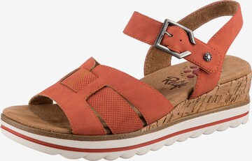 Relife Strap Sandals 'Hursul' in Orange: front