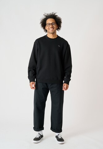 Cleptomanicx Sweatshirt 'Embro Gull Mono' in Schwarz