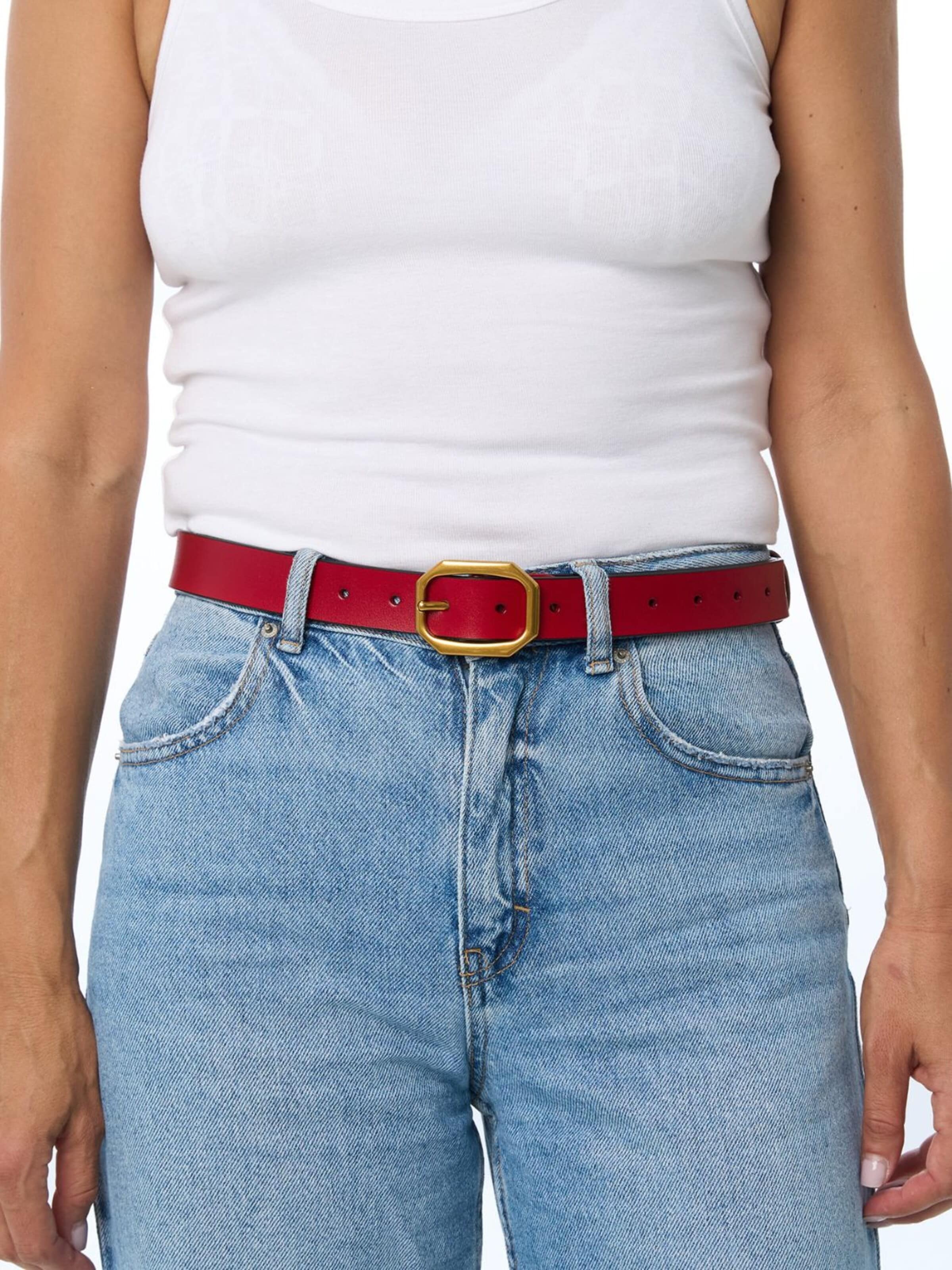 Cintura 'ELEGENT GOLD' di jolar in rosso: frontale