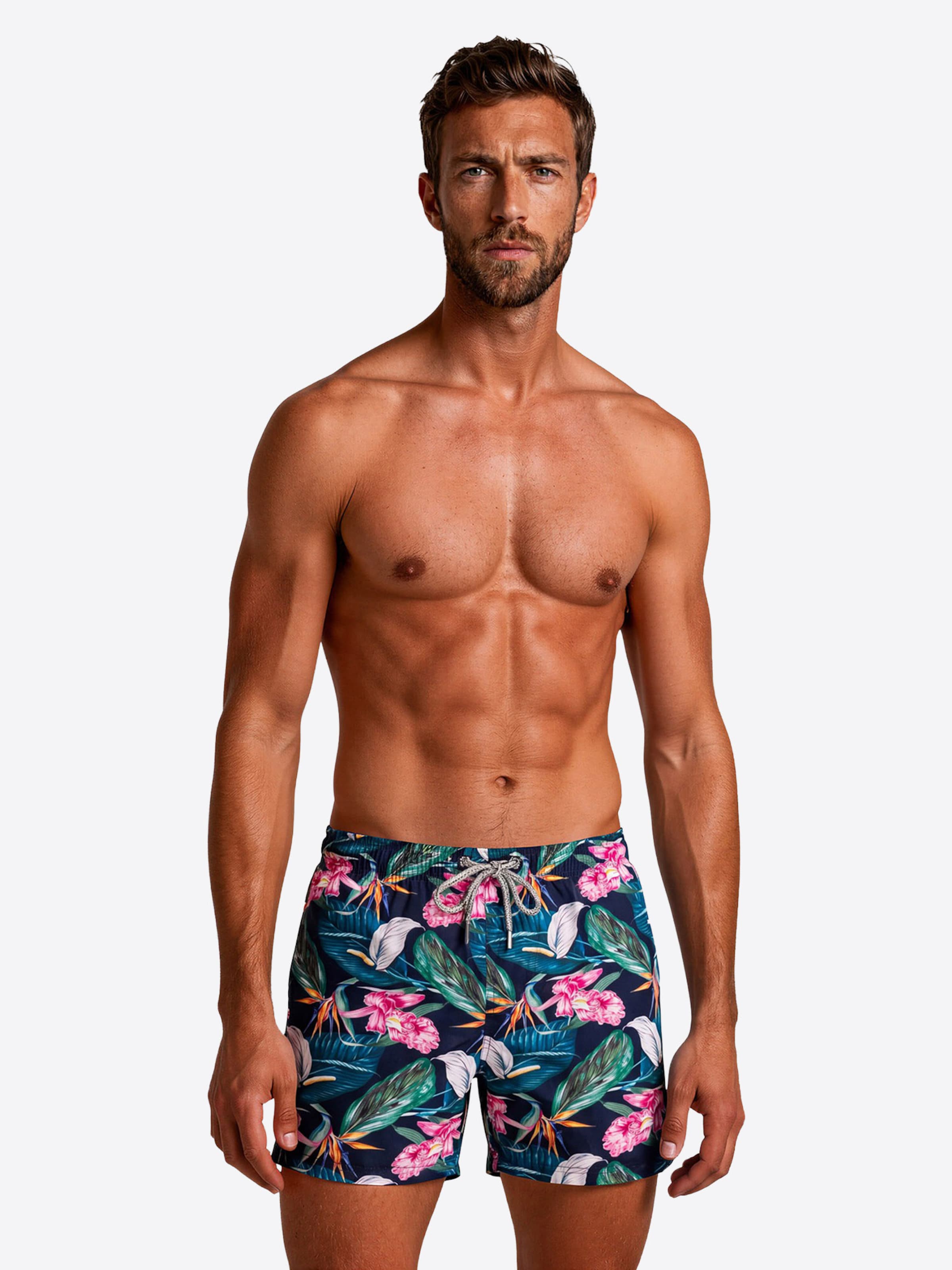 Bondi Joe Swimming shorts ' Roscoe Green ' in Mixed colours: front