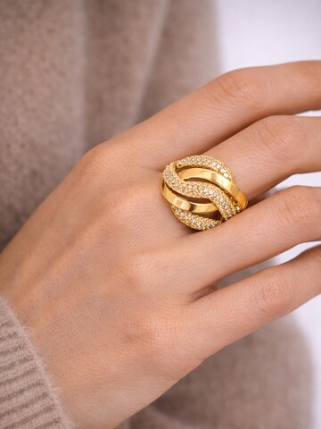 COLLEZIONE ALESSANDRO Ring 'Paris' in Gold: front