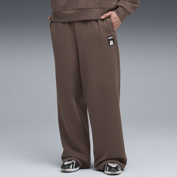 PUMA Wide leg Broek 'Puma x Ripndip' in Bruin: voorkant