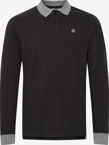 BLEND Langarm-Poloshirt 'RALLE' in Grau: predná strana