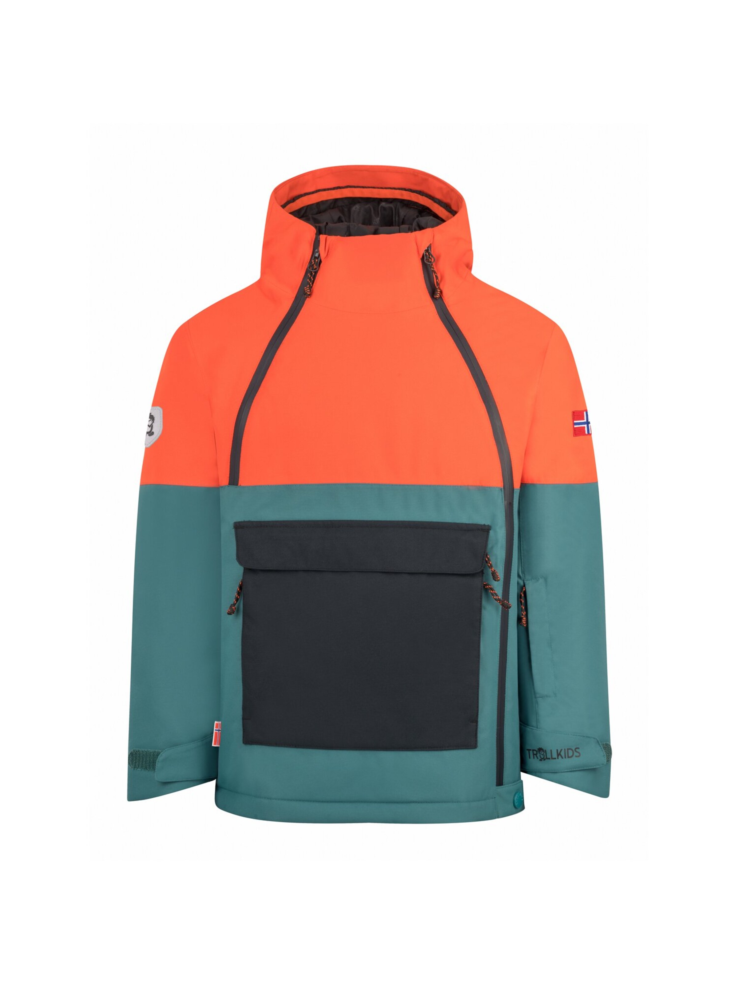 TROLLKIDS Winter Jacket in Green: front