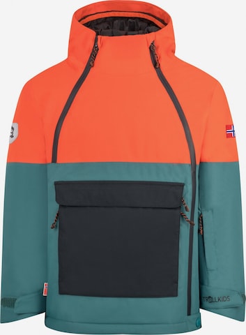TROLLKIDS Winter Jacket in Green: front