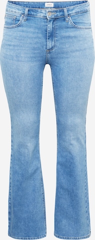 ONLY Curve Flared Jeans 'Blush' i blå: forside