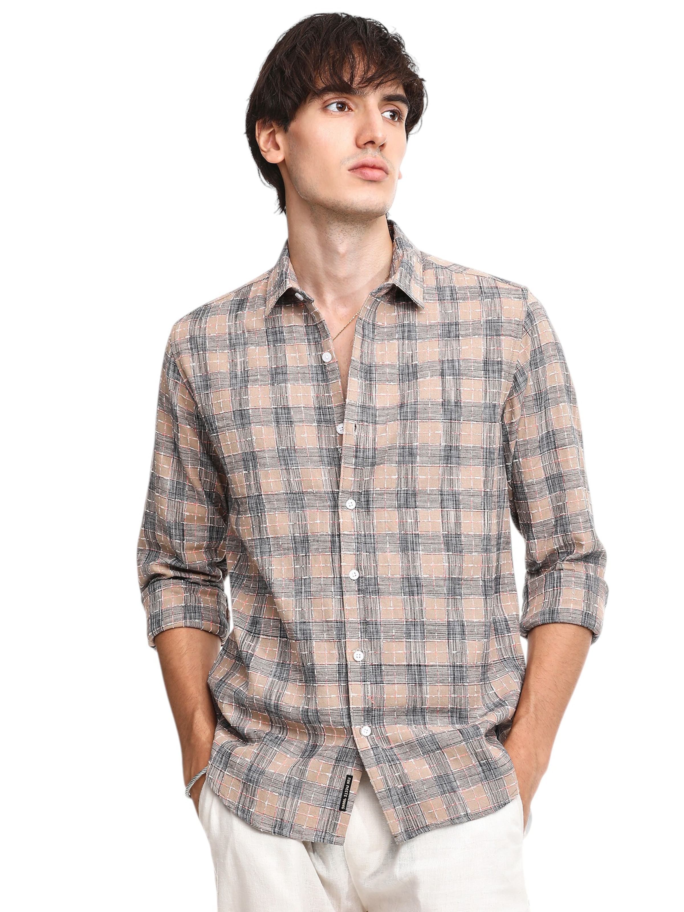 Regular fit Cămașă 'Terrie' de la Campus Sutra pe roz: față