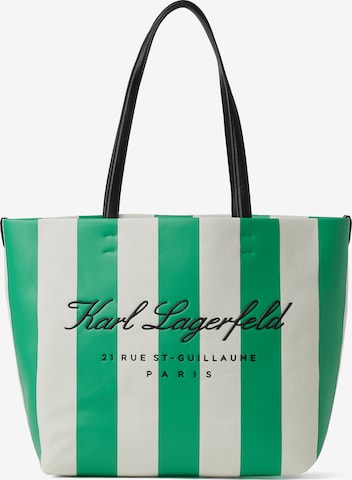 Shopper di Karl Lagerfeld in verde: frontale