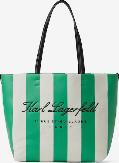 Karl Lagerfeld Shopper in jade / schwarz / weiß, Produktansicht