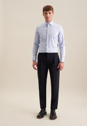 SEIDENSTICKER Slim fit Zakelijk overhemd 'Schwarze Rose' in Blauw