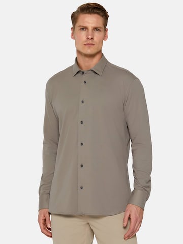 Boggi Milano Regular fit Button Up Shirt in Grey: front