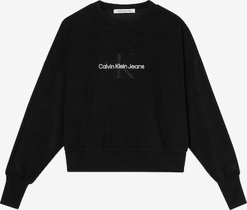 Calvin Klein Jeans Sweatshirt in Zwart: voorkant