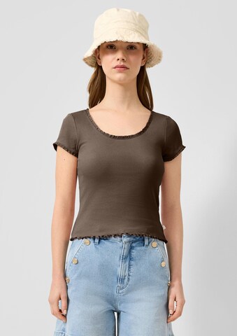 QS T-Shirt in Braun: Vorderseite