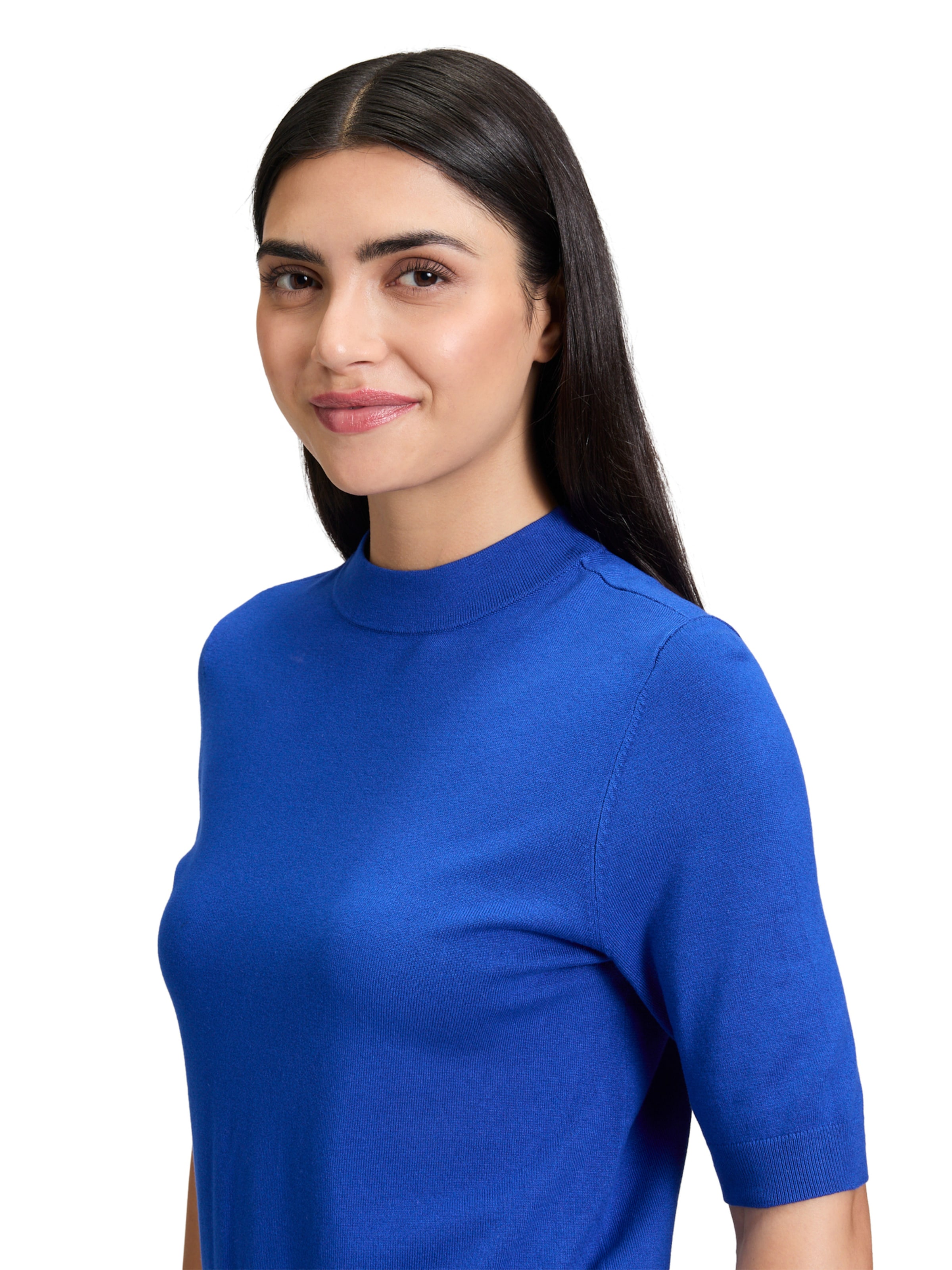 Betty Barclay Strickpullover kurzarm in Blau