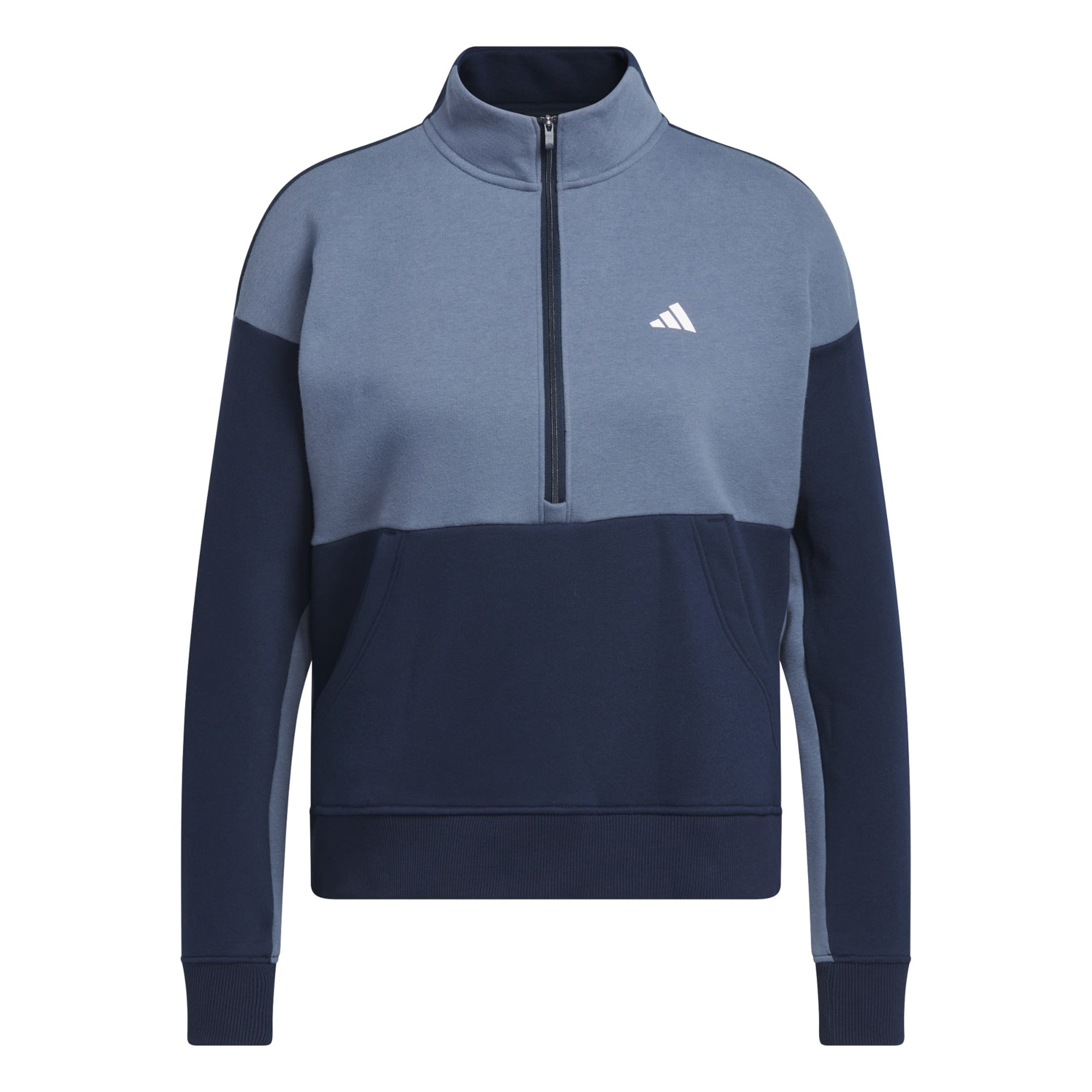ADIDAS PERFORMANCE - Camiseta deportiva 'Half-Zip' en azul: frente