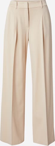 Wide Leg Pantalon à plis TOM TAILOR en beige : devant