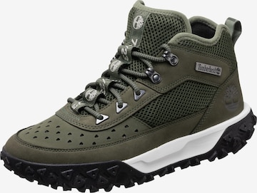 TIMBERLAND - Botas com atacadores 'Greenstride Motion 6' em verde: frente