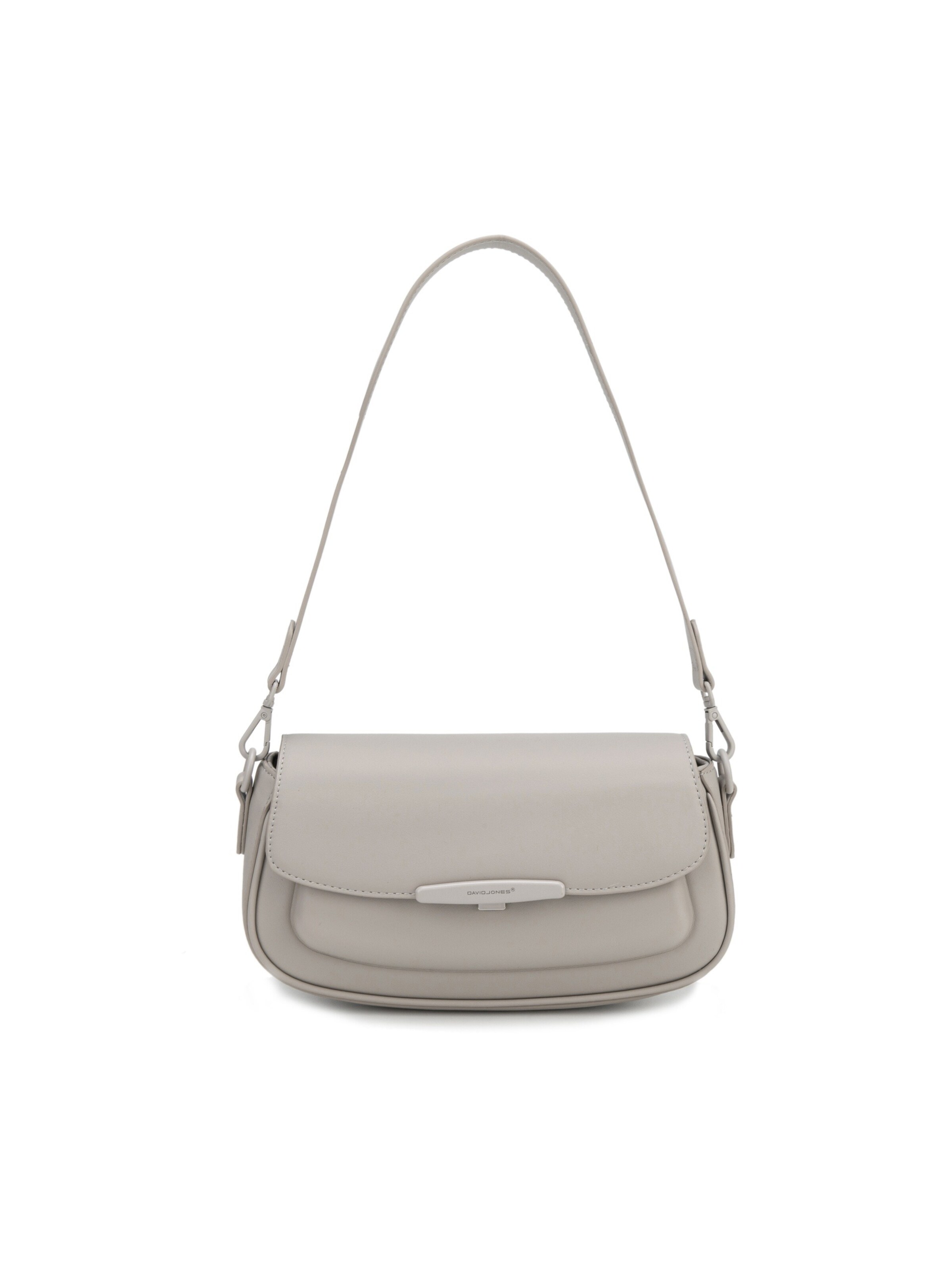 Borsa a spalla 'Borsa a Spalla Baguette David Jones Ecopelle con Chiusura Magnetica' di David Jones in grigio