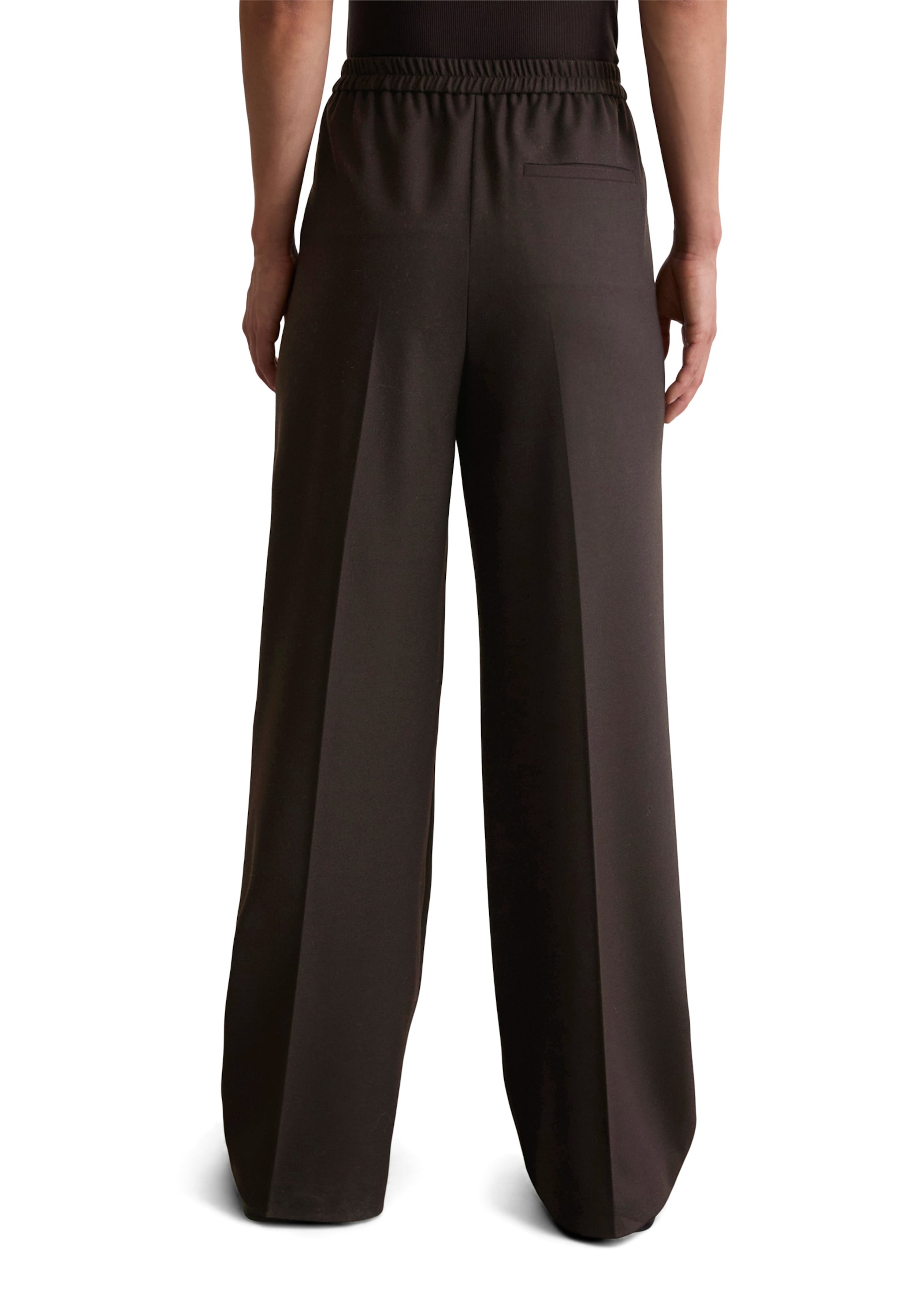 Wide Leg Pantalon à plis Marc O'Polo en marron
