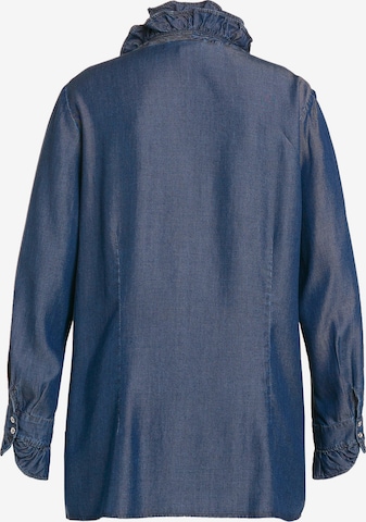 Blouse folklorique Ulla Popken en bleu