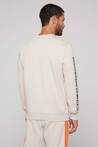 CAMP DAVID - Sudadera 'Fitness Challenge' en blanco