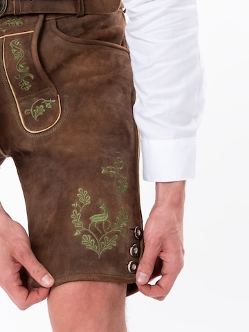 HerzSticht Regular Traditional pants 'Geissberg' in Brown