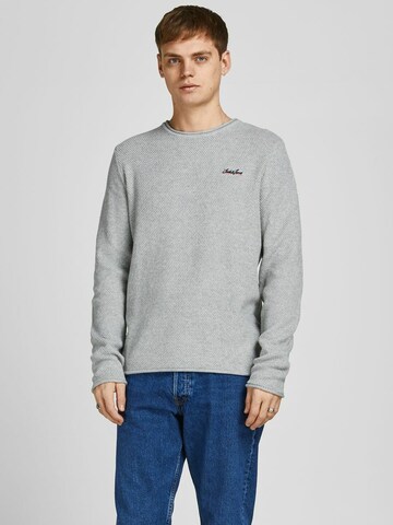 JACK & JONES Trui 'PAUL TONS' in Grijs: voorkant