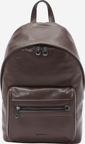Calvin Klein Backpack 'CAMPUS' in Brown: front