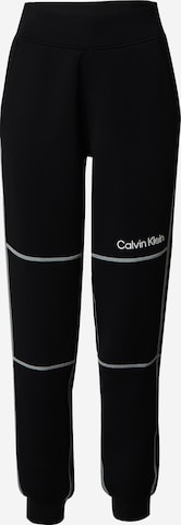 Calvin Klein Sport Tapered Workout Pants in Black: front