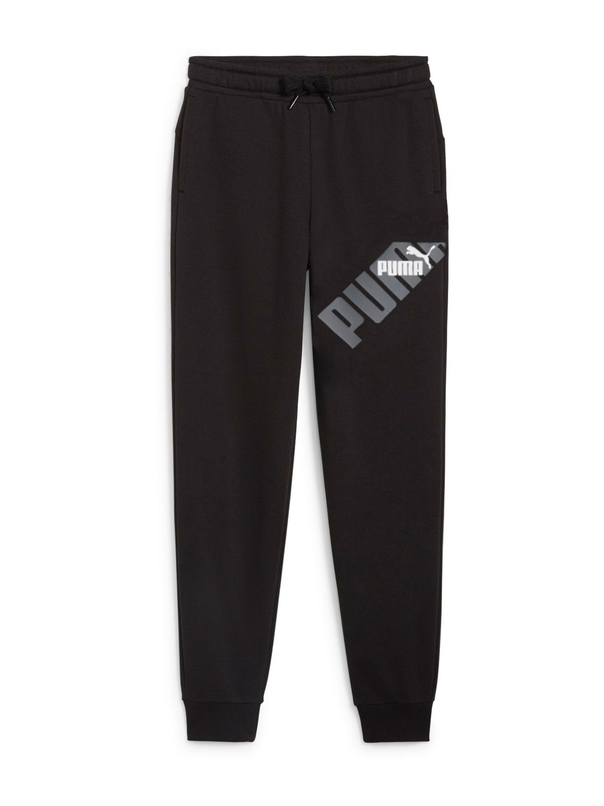 PUMA Tapered Pants 'Power' in Black: front