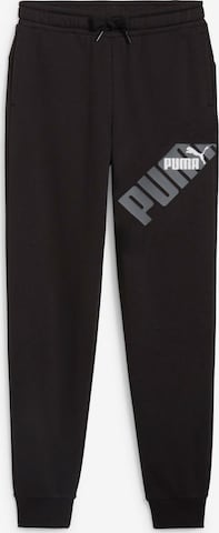 PUMA Tapered Pants 'Power' in Black: front