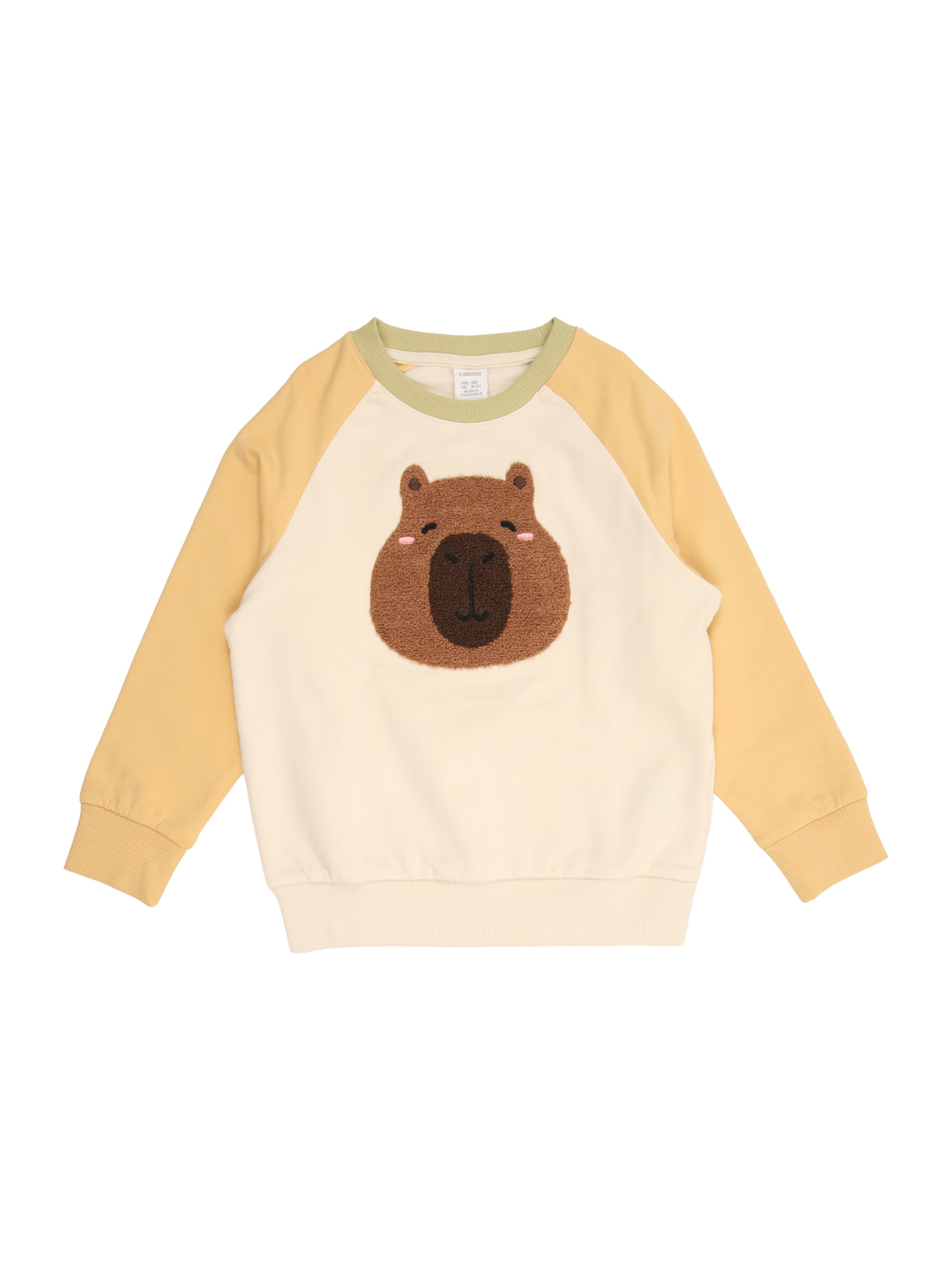 Lindex - Sweatshirt 'Capybara' em branco: frente