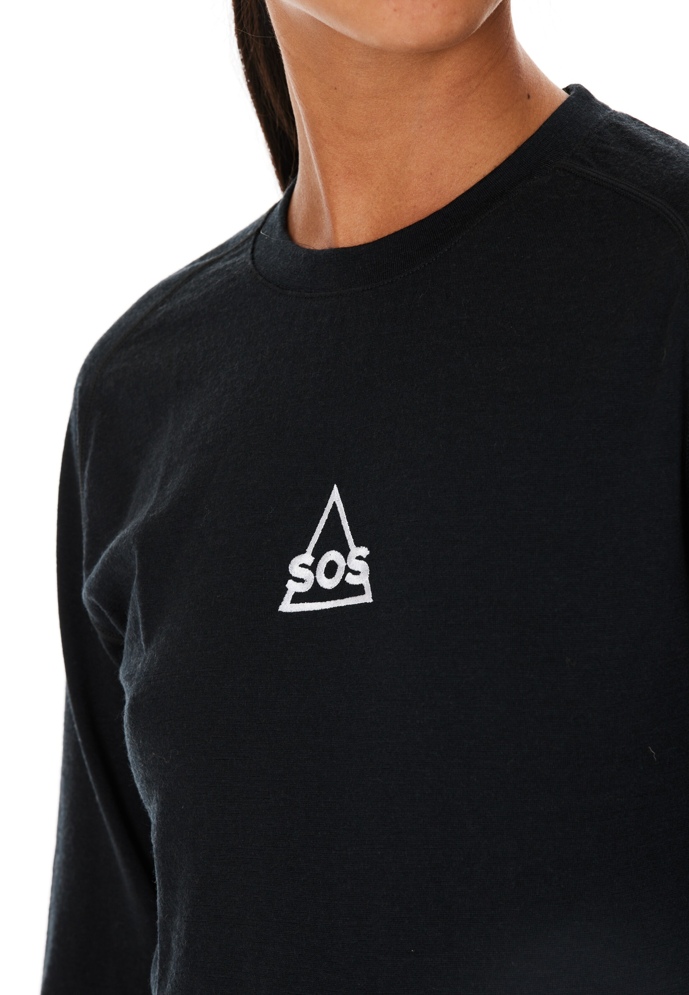 T-shirt fonctionnel 'Nuuk' SOS en noir