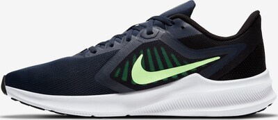NIKE Chaussure de course 'Downshifter 10' en bleu marine / vert fluo, Vue avec produit