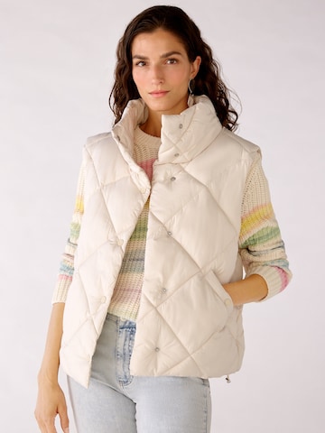 Gilet OUI en beige : devant