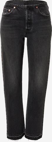 LEVI'S ® Regular Jeans '501 Jeans Mini Waist' in Zwart: voorkant