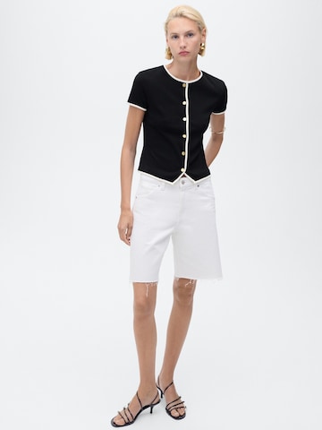 MANGO Gebreid vest 'PORTBI' in Zwart