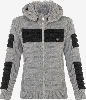 CIPO & BAXX Knit Cardigan in Grey: front