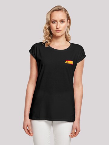 T-shirt 'Spain Spanien Flagge' F4NT4STIC en noir : devant