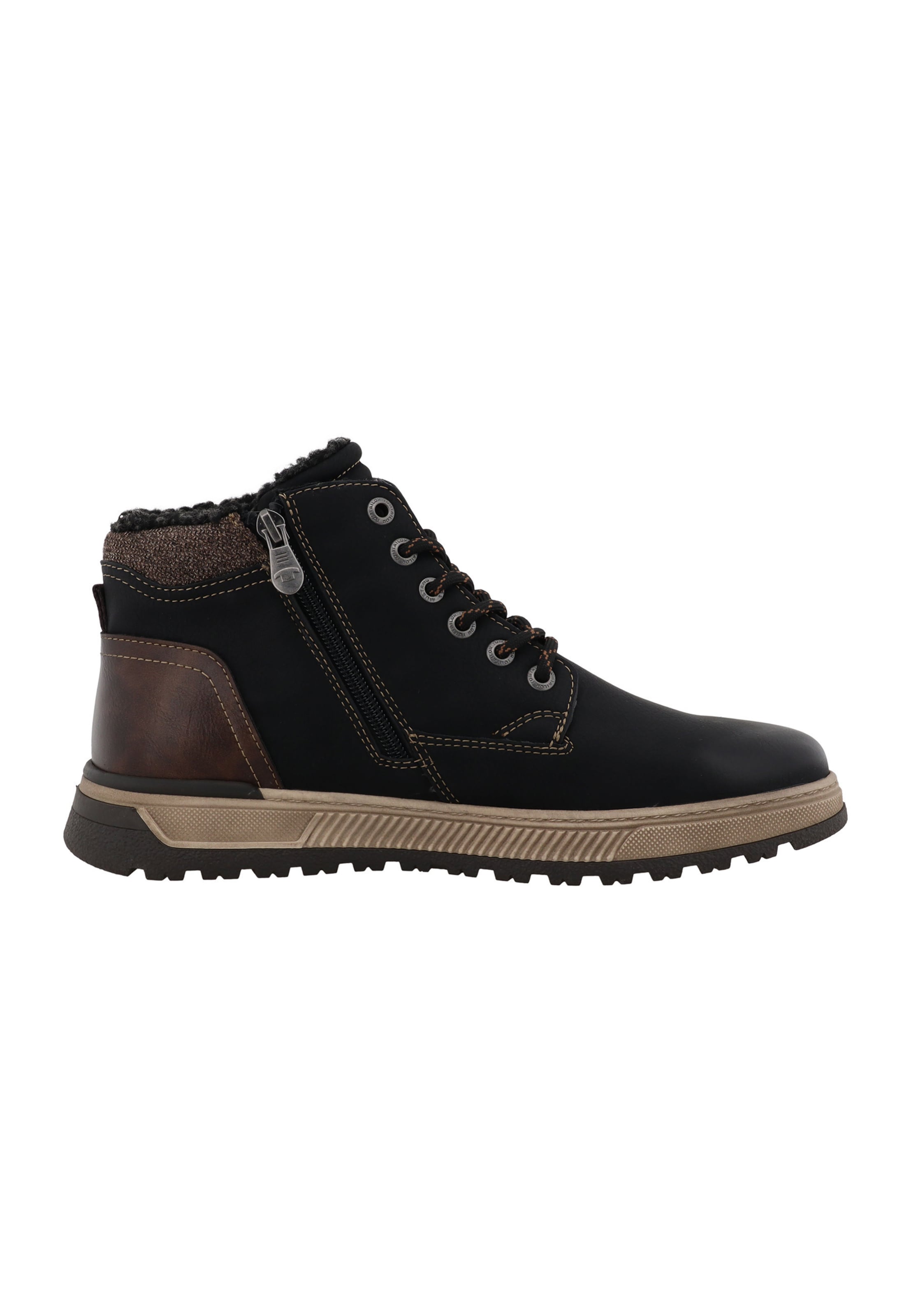 Boots stringati di TOM TAILOR in nero: frontale