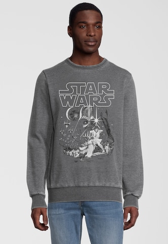 Recovered Sweatshirt 'Star Wars Tonal Classic PosterMid' in Grijs: voorkant