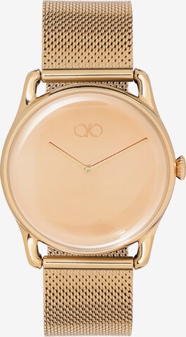 August Berg Analog Watch in Gold: front