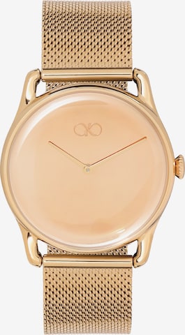 August Berg Analog Watch 'REFLEXION GOLD MESH 38mm' in Gold: front