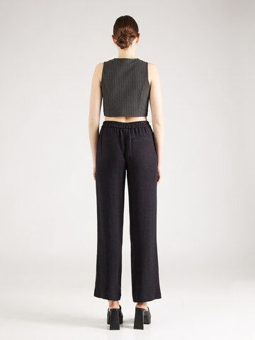 OBJECT Loose fit Trousers 'Sanne Aline' in Black