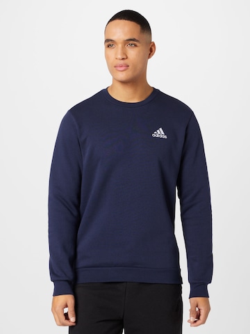 ADIDAS SPORTSWEAR Urheilullinen collegepaita 'Essentials' värissä sininen: edessä