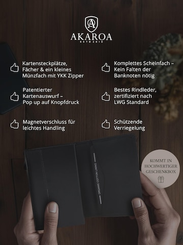 Akaroa Wallet 'Slim Wallet Pelle II' in Black