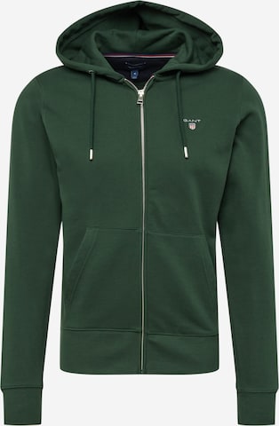 GANT Sweatjacke in Grün: predná strana